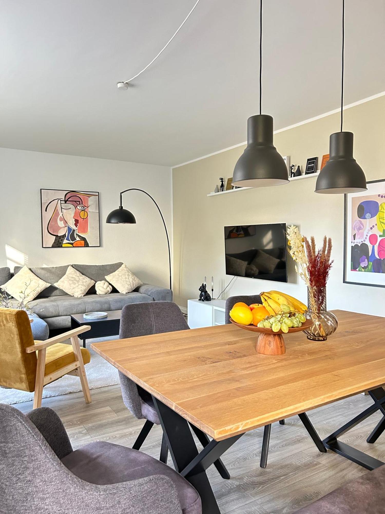 Modernes Designer-Apartment Fuer 7 Gaeste - 80Qm In Zentraler Lage, Self-Check-In Karlsruhe Eksteriør bilde